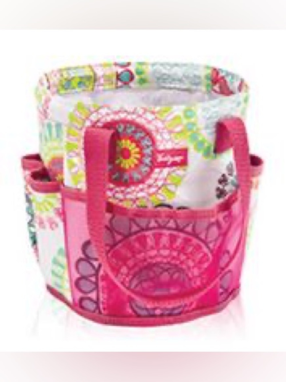 Thirty-One Littles Carry All Caddy Tote Pink Floral